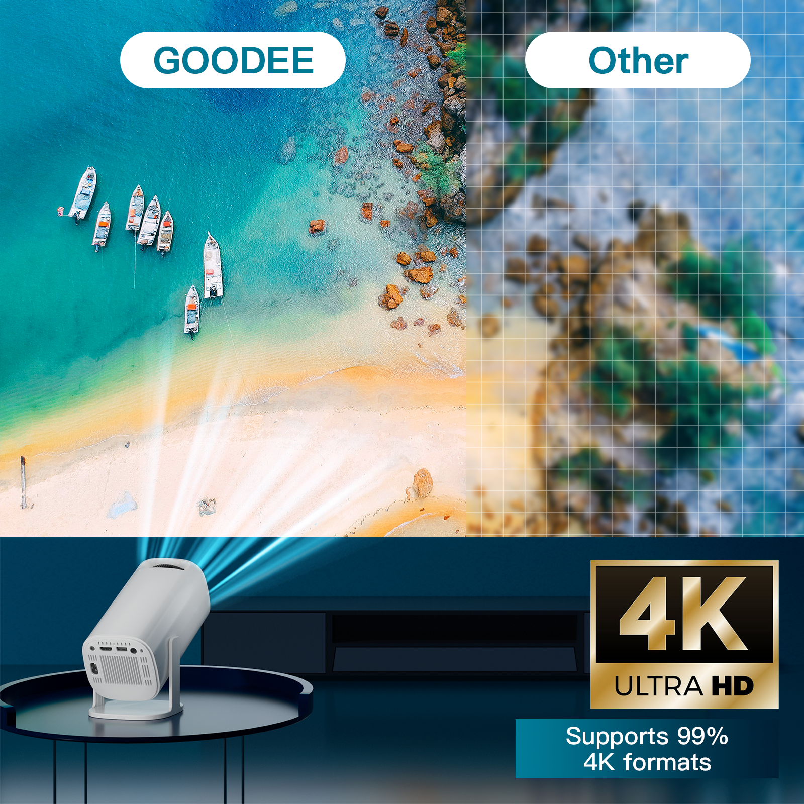 Frechepreise - Mini LED Projektor weiĂź